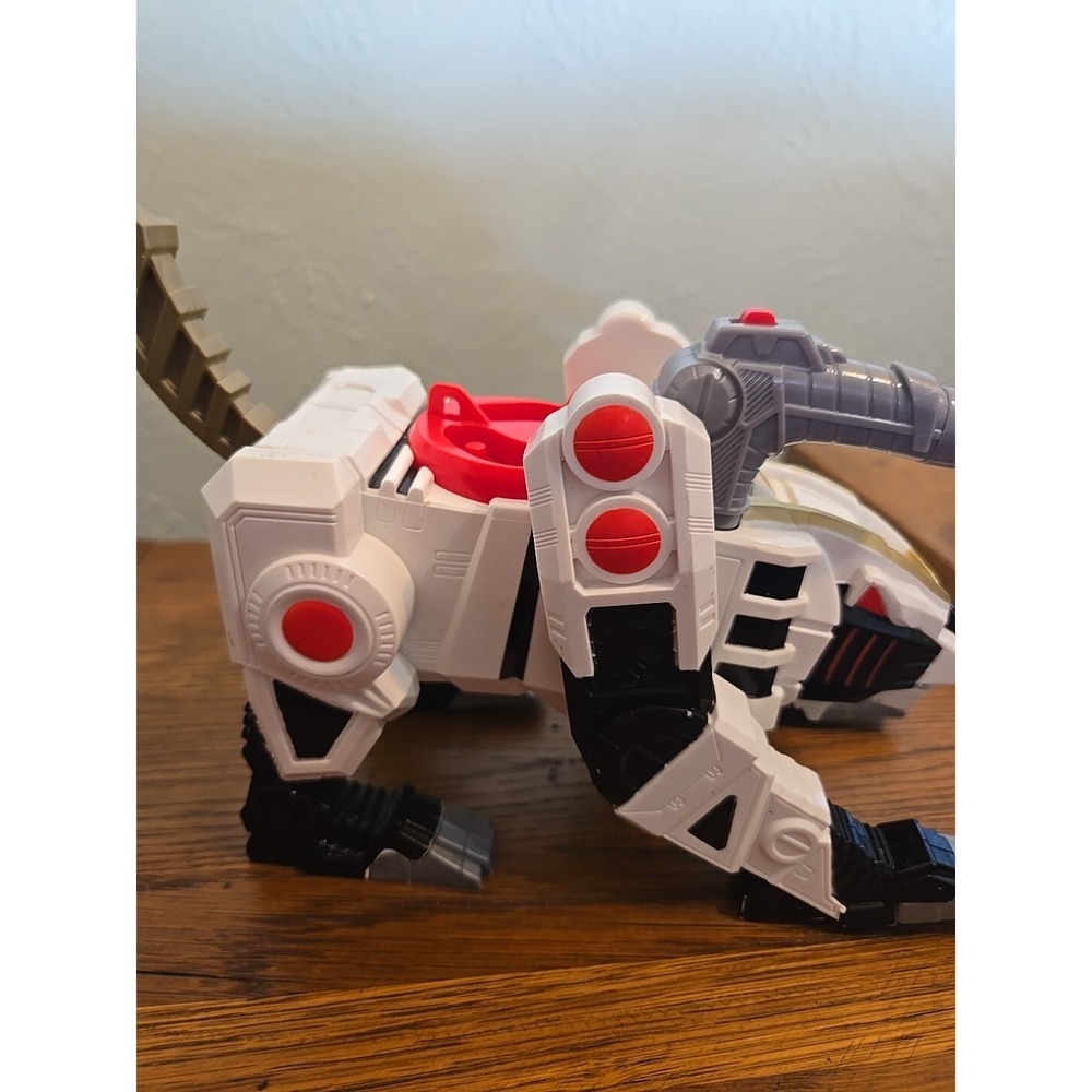 Imaginext MMPR Power Rangers White Ranger 10" Tiger Zord Vehicle 2015 No Figure - Picture 5 of 6